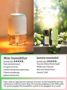 A 180ml Car Humidifier, Equipped With 2 Working Modes, A Colored Night Light, Silent Spray, Car Air Freshener, And A Small Bedroom Aromatherapy Diffuser, Available In Black, White, And Pink, Compatible With Aromatherapy Essential Oils. Ideal For Car Accessories, Home Decoration, Rooms, Offices - Model 988 - View 18