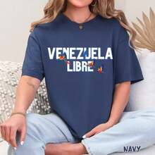 Camiseta venezolana, camiseta de , camiseta unisex de libertad, camiseta  Libre, regalo para - Blanco y negro(no personalizable) - Ver 6