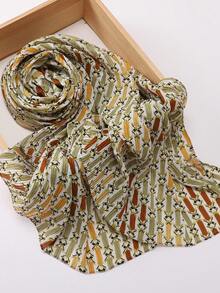 1 chiếc khăn trùm đầu Hồi giáo (Hijab) in kỹ thuật số mới, xếp ly, có họa tiết, thoáng khí, mềm mại, chất liệu modal. - Nhiều màu - Xem 9