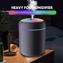 1 Aromatherapy Diffuser And Humidifier | USB Charging, Night Light Color-Changing LED, Multi-Color Ambient Light, Evaporative Humidification, Cold Mist, Plastic Material, Suitable For Vehicles, Bedrooms, Offices - Vibrant Colors & Clean White - View 4