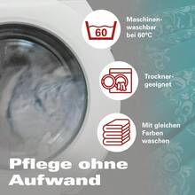 Ensemble de draps pour deux 135X200 4 pièces ou 155X220 4 pièces - Housse de lit 2X 135X200 cm ou 155X220 cm + 2X taies d'oreiller 80X80 cm - Convient aux personnes souffrant d'allergies - Sans substances nocives - avec fermeture éclair - Innige Liebe - Übersicht 6