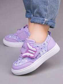 1 Pair Girls' Fashion New Butterfly Decor Low-Top Sneakers, Soft Sole Non-Slip Children's Casual Shoes, Korean Style, Versatile, Suitable For Girls, Students, Running, Spring/Summer/Autumn/Winter - Purple - View 6