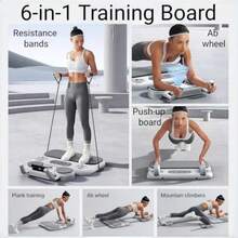 Pilates Reformer 2025 Upgraded Home Pilates Equipment For Full Body Workout Foldable Pilates Board 6-In-1 Ab Leg And Glute Trainer Compact And Portable Pilates Exercise Set For Women And Men - Grey - 查看 5