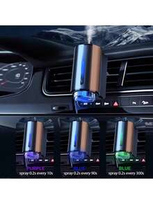 智能车载空气净化器，带香氛功能，车载空气清新剂扩散器，小巧设计，三档可调加湿器香薰精油扩散器，汽车配件 - A - 查看 4