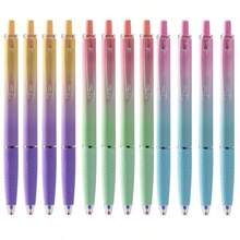 12 piezas Bolígrafo de tinta de aceite con gradiente de color y ancho de línea de 0,7 mm para un agarre suave y cómodo, regalos de papelería que se pueden usar en el hogar, la oficina, la escuela y como regalo publicitario - Azul - Ver 2