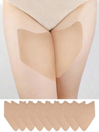 Self-Adhesive Anti-Chafing Thigh Bands, Breathable Thigh Protectors, Thin Thigh Sleeves, Invisible Inner Thigh Protectors To Prevent Skin Friction, Suitable For Various Female Body Types, Essential For Travel, Weddings, And Home Use