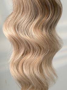 Ponytail Extension Drawstring Clip Style Wig With Gradient Brown Color, 28 Inch Long Wave Synthetic Heat-Resistant Fiber Synthetic Wig, Suitable For Women's Parties And Daily Use - Brown Ombre - View 7