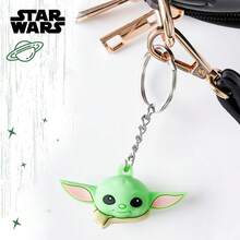 StarWars 1个官方星球大战曼达洛人钥匙扣 - 柔软PVC材质钥匙扣 - 可爱背包装饰 - 星球大战粉丝礼物 - Grogu - 彩色 - 查看 4