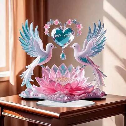 Acrylic Colorful Printed Desktop Decor Ornaments, Cute Centerpiece Decorations For Home & Office, Multiple Designs