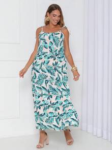 Elegant Party Casual Ruched Hem With Ruffle Knot Beach Wedding Vacation - 綠色 - 查看 9