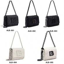 New Spanish B-Down Fabric Shoulder Bag Chain-Strap Convertible Crossbody Bag - 1 - Xem 8