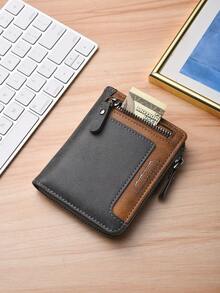 New Men's Short Zipper Wallet, Multi-Card Slots Large Capacity Card Holder Portable,Fathers Day Gifts - Multicolor - View 9