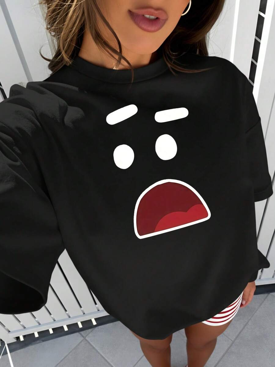 Chicago Bear Logo Women Oversized Crewneck Long Sleeve Tee Streetwear Casual Graphic Sweatshirt Winter Fall Fashion - 8 - Xem 1