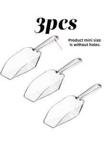 1/2/3pcs Transparent Plastic Ice Scoop, Multi-Function Refrigerator Ice Tray Scoop, Multi-Purpose Kitchen Scoop, Ice Scoop Bath Scoop, Food Candy Sugar Scoop, Frosted Transparent Ice Scoop, Milk Tea Shop Kitchen Grain Ice Scoop - Multicolor - View 15