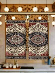 2pcs/4pcs Bohemian Pattern Kitchen Towels, Bohemian Pattern Bathroom Towels, Bohemian Outdoor Party Towels, Bohemian Home Decor, Bohemian Kitchen Decor, Modern Style, Quick Dry, Super Soft Microfiber Material, Rectangular, 15.75IN*23.62IN/40*60CM Digital Printing Pattern, Suitable For Outdoor Party Decoration, Bohemian Holiday Gifts - Multicolor - View 2