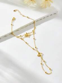 18K镀金时尚高端复古女士手链，适合尼日利亚、迪拜、中东、沙特阿拉伯新娘婚礼佩戴，日常佩戴，周年纪念礼物，万圣节礼物（送给朋友） - PSBL-038 - 查看 1