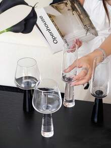 水晶红酒杯、葡萄酒杯、复古水晶香槟杯、透明咖啡杯、玻璃冰淇淋杯 - 透明色 - 查看 12