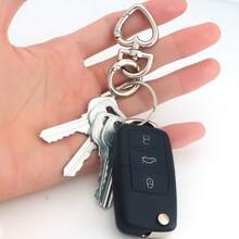 2pcs Swivel Clasps, Metal Lobster Clasp With Keyring, Suitable For Keychain And DIY Crafts - Silver - View 9