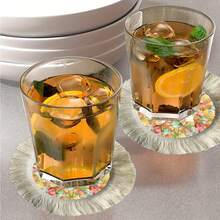 1/4/6pcs Easter Collection, Linen Printed Tasseled Placemat/Coaster With Little Rabbit Surrounded By Easter Eggs And Colorful Flowers - Multicolor - View 8