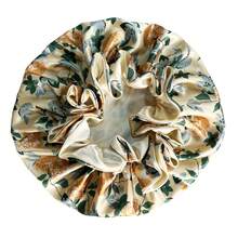 1pc Double Layered Large Hair Cap, Sleep Cap, Shower Cap With Printed Pattern, Reusable Hair Care Bag, Women's Daily Hair Care Sleep Cap - Multicolor - View 7