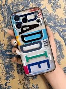BADDIE Pattern TPU Shockproof Soft Case With License Plate Design. Suitable For IPhone 17, 17 Air, 17 Pro, 17 Pro Max, 16, 15, 14, 13, 12, 11, Pro Max, X, XS, Plus, Mini, 16E/SE4, And Also Galaxy A14/15/16/35/36/53/54,S21/22/23/24/25/26 Ultra. - 彩色 - 查看 4