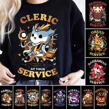 Camiseta de Clase , Camiseta DM, Ropa D&D, Camiseta de Clase de Personaje D y D, Regalo , , Camiseta RPG, Camiseta de Dados , Camiseta Rogue - Blanco y negro(no personalizable) - Ver 2