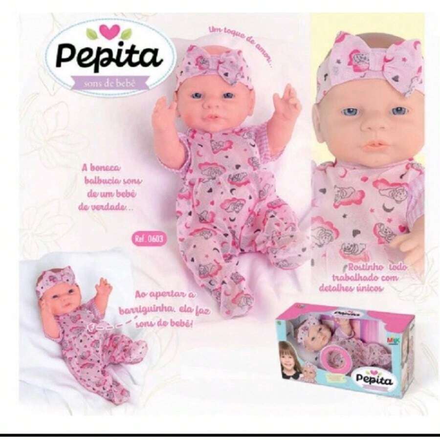 Pepita Doll With Baby Sounds, Milk, Cute And Talking - Màu Hồng baby - Xem 1