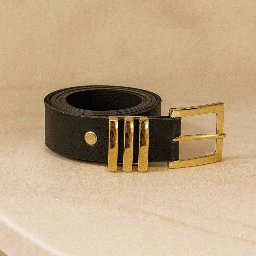 Casual PU Leather Buckle - Negro - Ver 1