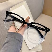 Unisex Square Optical Glasses, Thin Eyeglass Frames In Campus Style - Multicolor - View 1