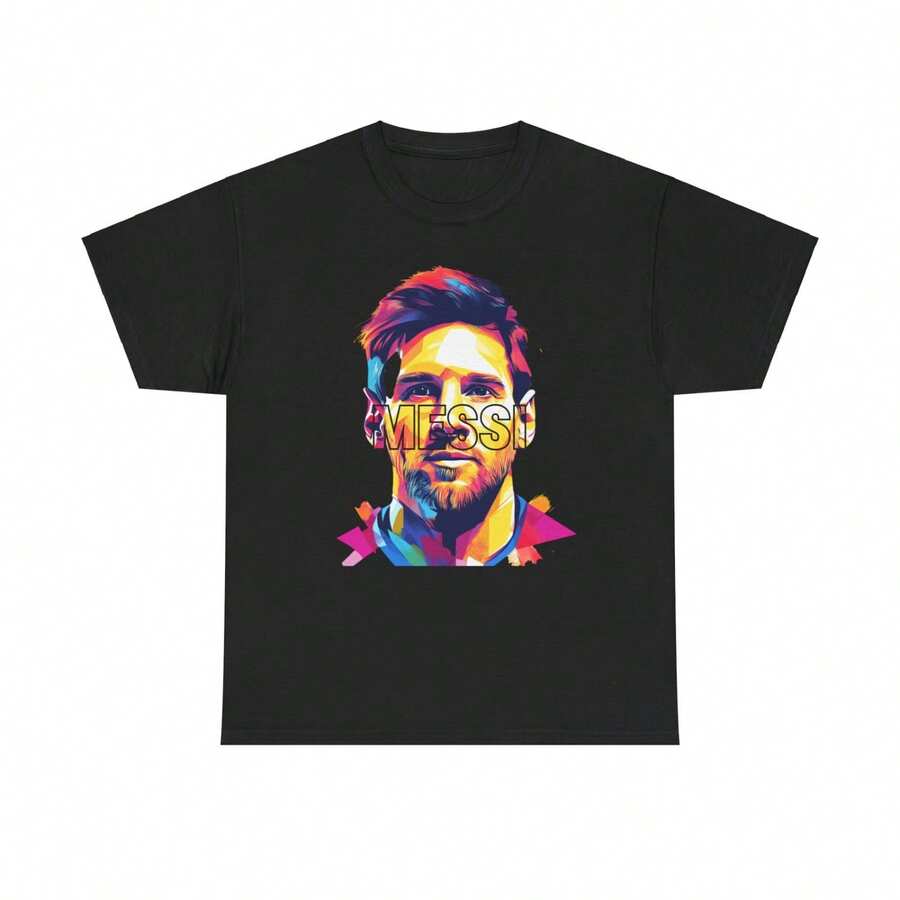 Lionel Messis Bootleg T-Shirt For Football Fans, Football Player T-Shirt, - màu đen - Xem 1