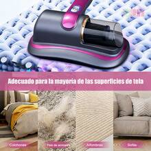Mini Aspiradora Inalámbrica Para Eliminación De Ácaros Con Luz Utravioleta Aspiradora Portátil Inalámbrica, Aspiradora De Colchones, Aspiradora De Cama Uv InaláMbrica De Mano, MáQuina De Limpieza Silenciosa Para Eliminar áCaros, SuccióN Fuerte Y Bajo Nivel De Ruido, Luz Uv, Filtro Hepa Lavable Para Limpieza Profunda, Aspiradora De Mano Que Limpia Eficazmente La Cama, Aspiradora De Colchones Con Cable Para Camas, Almohadas, SofáS De Tela, Alfombras - Morado - Ver 6