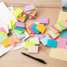 50 Blocs de notas adhesivas de 1.5x2 pulgadas en 10 colores, notas autoadhesivas, blocs de notas adhesivas fáciles de publicar para el hogar, la oficina y la libreta - Brillante - Ver 5