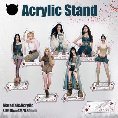 BABY/MONSTER,K-Pop Style,Fan Merchandise,Ahyeon,Asa,Rora,Chiquita,Ruka,Pharita,Acrylic Figure Display Stand, Unique Gift, Colorful.
