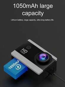 High-Definition, Long-Lasting, Waterproof Diving Sports Camera, Outdoor Sports Cycling DV Camera, DV Car Dash Cam, Mini Portable Sports Camera (Waterproof Case Needs To Be Tightened When In Use) - Black - View 9