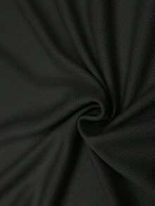 Bộ 2 món áo polo nam cỡ lớn kiểu dáng thường ngày có cổ và quần short dây rút, họa tiết ngựa hiệp sĩ tinh tế, thích hợp mặc hàng ngày vào mùa hè, trang phục thể thao thoải mái và thoáng khí. - màu đen - Xem 5