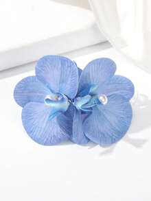 1Pc Flower Hair Clips, Bohemian Butterfly Orchid Hair Clip For Beach Parties, Artificial Hawaiian Boho Hair Clips, Flowers Hairpin For Women, Girls, Bridal Headdresses, Claw Clips, Hair Slide, Hair Barrettes - Multicolor - View 8