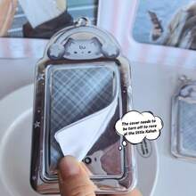 3英寸PVC可爱猫兔卡套，时尚摇滚风卡片展示架 - 彩色 - 查看 8