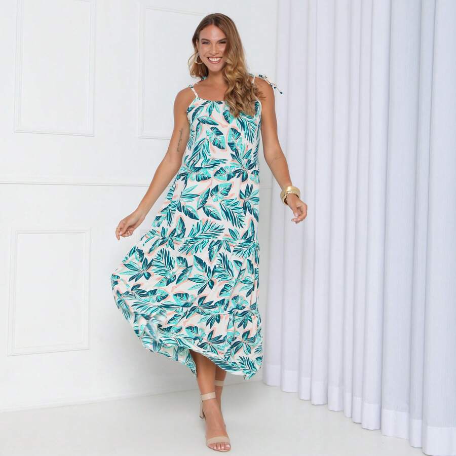 Elegant Party Casual Ruched Hem With Ruffle Knot Beach Wedding Vacation - 綠色 - 查看 1