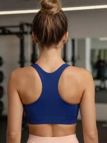 K2b Original Cropped Swimmer Sport Fitness Top - Navy Blue - View 7