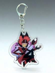 1pc Hellsing Alucard Anime Cartoon Keychain, Hellsing Cosplay Merchandise Cute High-Quality Collectible Small Gift Keychain, Backpack Pendant, Key Chain Small Gift, Party Favor - Multicolor - View 13