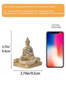 1个金色佛像烛台，禅意装饰，家居客厅装饰，宗教信徒，瑜伽健身摆件，节日装饰 - 彩色 - 查看 10