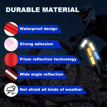 Super Reflection Flexible Reflective Stickers, Reflective Tape Outdoor Waterproof Reflector Tape Reflective Warning Tape Safety Green Blue White For Night Walking Helmet Car Trailer Bicycle Bag - Multicolor - View 4
