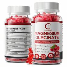 MULITTEA GPGP Magnesium Glycinate Gummies 400mg - Magnesium Potassium Supplement With Vitamin D, B6, CoQ10 For Relax, Sleep & Heart Health - 60 Raspberry Gummies - 2 gói (60 chiếc) - Xem 2
