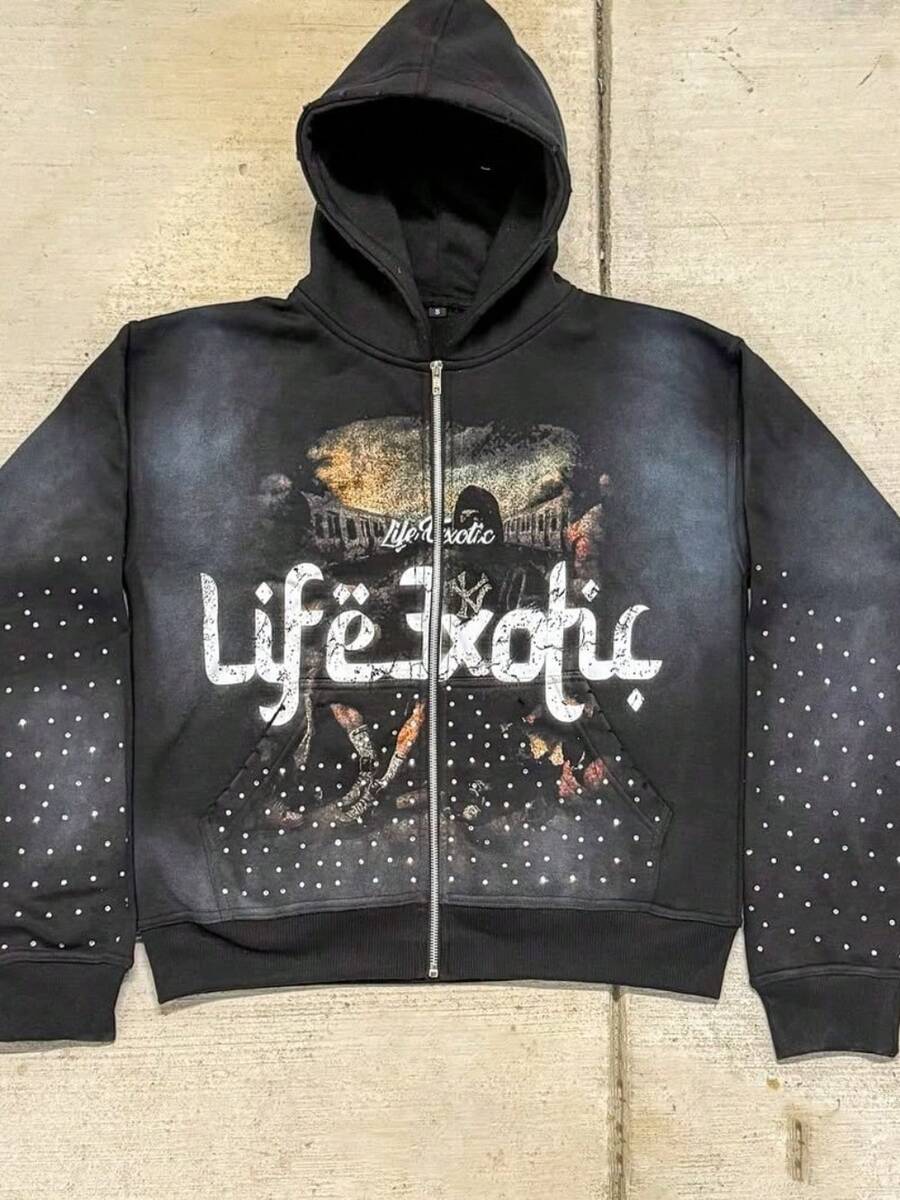 Men Hoodie Co-Ords - (black) Black Hoodie - View 1