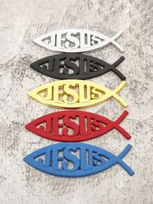 Shark Emblem Metal Decal ,Hollow 3D Design For Cars, Motorcycles & More ,Durable And Waterproof Styling Accessory - Multicolor - View 11