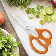 Tijeras domésticas multifunción de acero inoxidable,Tijeras para barbacoa de cocina ultraafiladas y aptas para lavavajillas,Tijeras de cocina profesionales tijeras multiusos de alta resistencia para cortar huesos de pollo y carne,Cortador de nueces,Tijeras multiusos de acero inoxidable de alta resistencia para carne - Color aleatorio - Ver 5