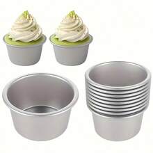 1pc/5pcs/10pcs Aluminum Round Tart Mold - Suitable For Cheesecake, Tart, Ice Cream, Caramel And Other Dessert Making - Multicolor - View 10