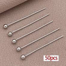50pcs 18K Gold Plated Ball Head Pins End Headpins Brass Wire Needle Straight Sewing Pins For Earring Pendant Bracelet Necklace Jewelry Making Findings DIY Craft Handmade - Multicolor - View 11