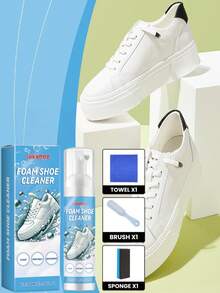 jakehoe 1 Set Sneaker Cleaning Kit - Dry Wash Foam Cleaner For Sports Shoes, Effectively Removes Dirt And Grease, Restores Shoes To Like-New Condition, Suitable For Various Shoe Materials, Keeps Shoes Soft And White, Women's Day, Travel Essentials, Wedding Favors, Y2k, Bedroom, Car Accessories Women, Kitchen Decor, Cute Stuff - Multicolor - View 4