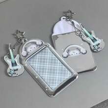 3英寸PVC可爱猫兔卡套，时尚摇滚风卡片展示架 - 彩色 - 查看 3